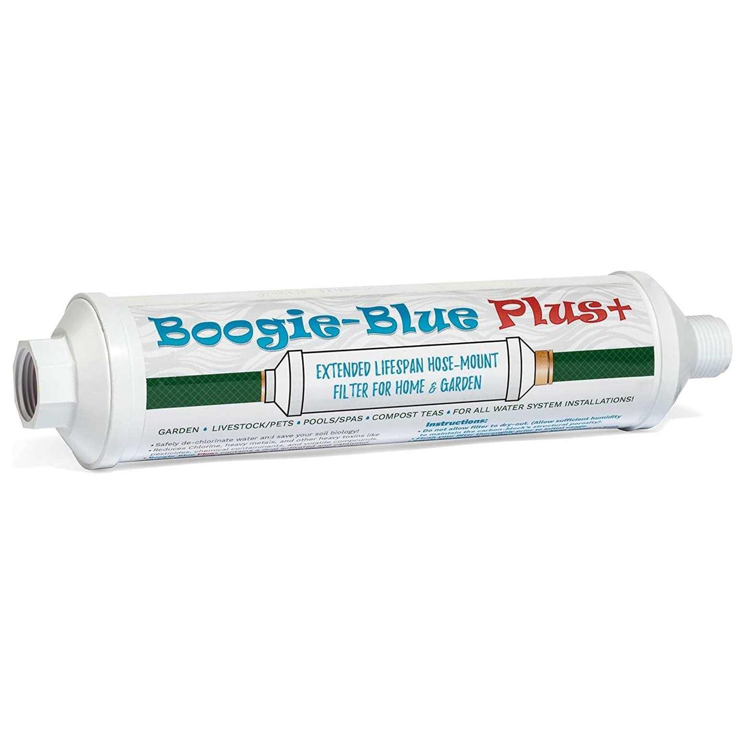 Boogie Blue Plus Garden Hose Water Filter for RV and Outdoor use