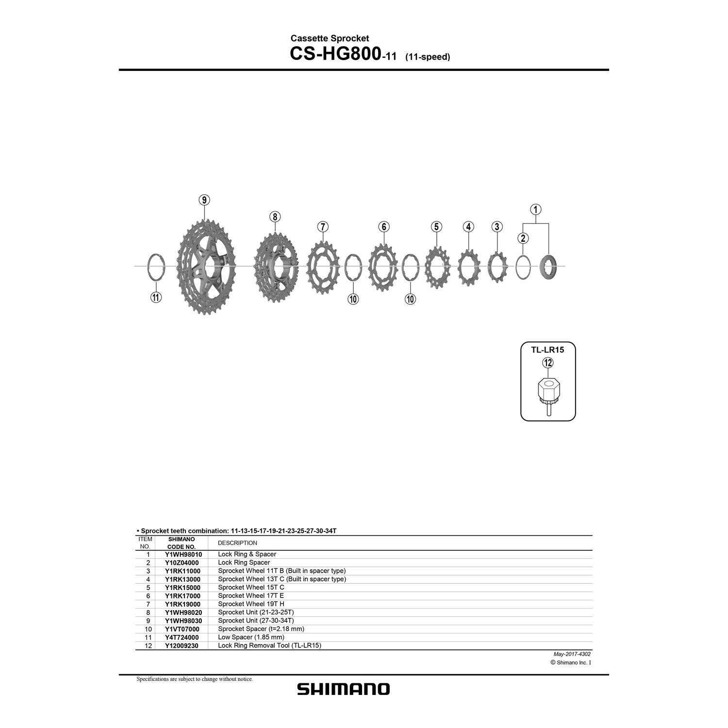 Shimano Ultegra CS-HG800 11-Speed Cassette - Image 4