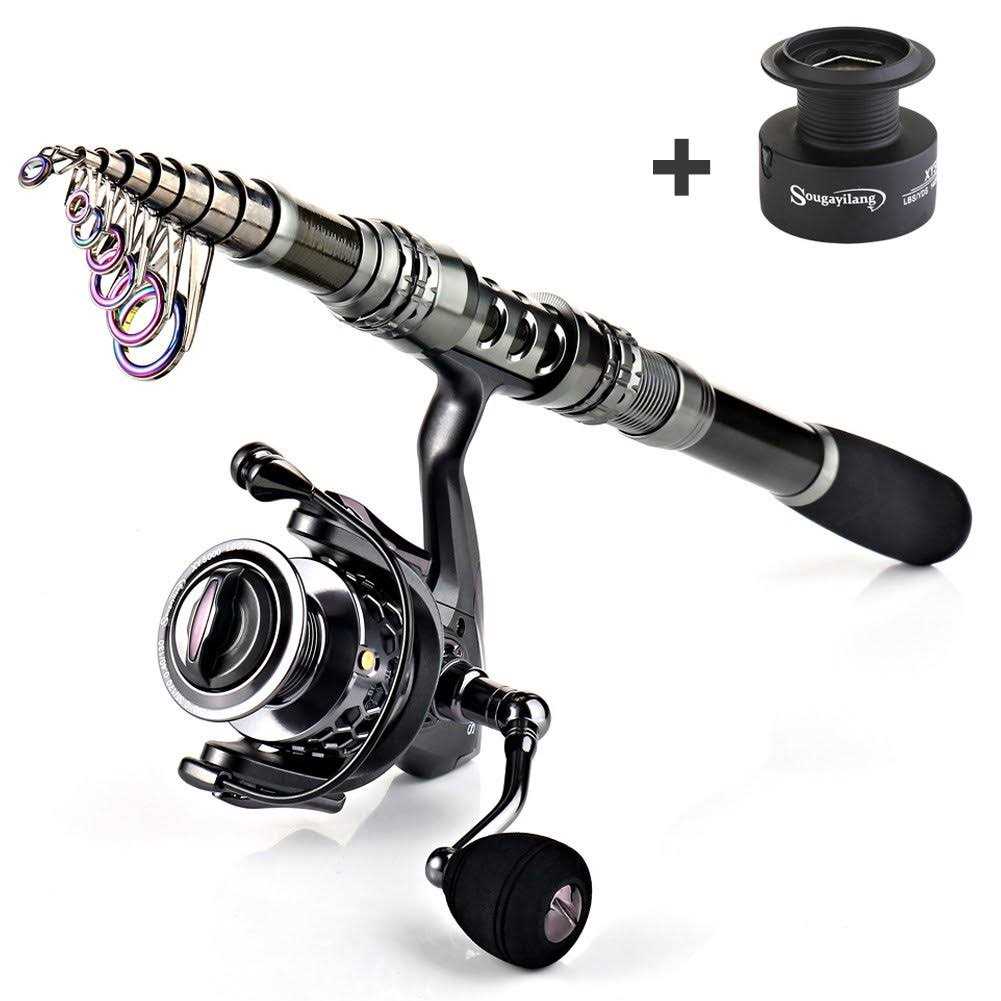 Sougayilang Fishing Rod Combos with Telescopic Fishing Pole Spinning Reels Fishing Carrier Bag for Travel Saltwater Freshwater Fishing - Image 5