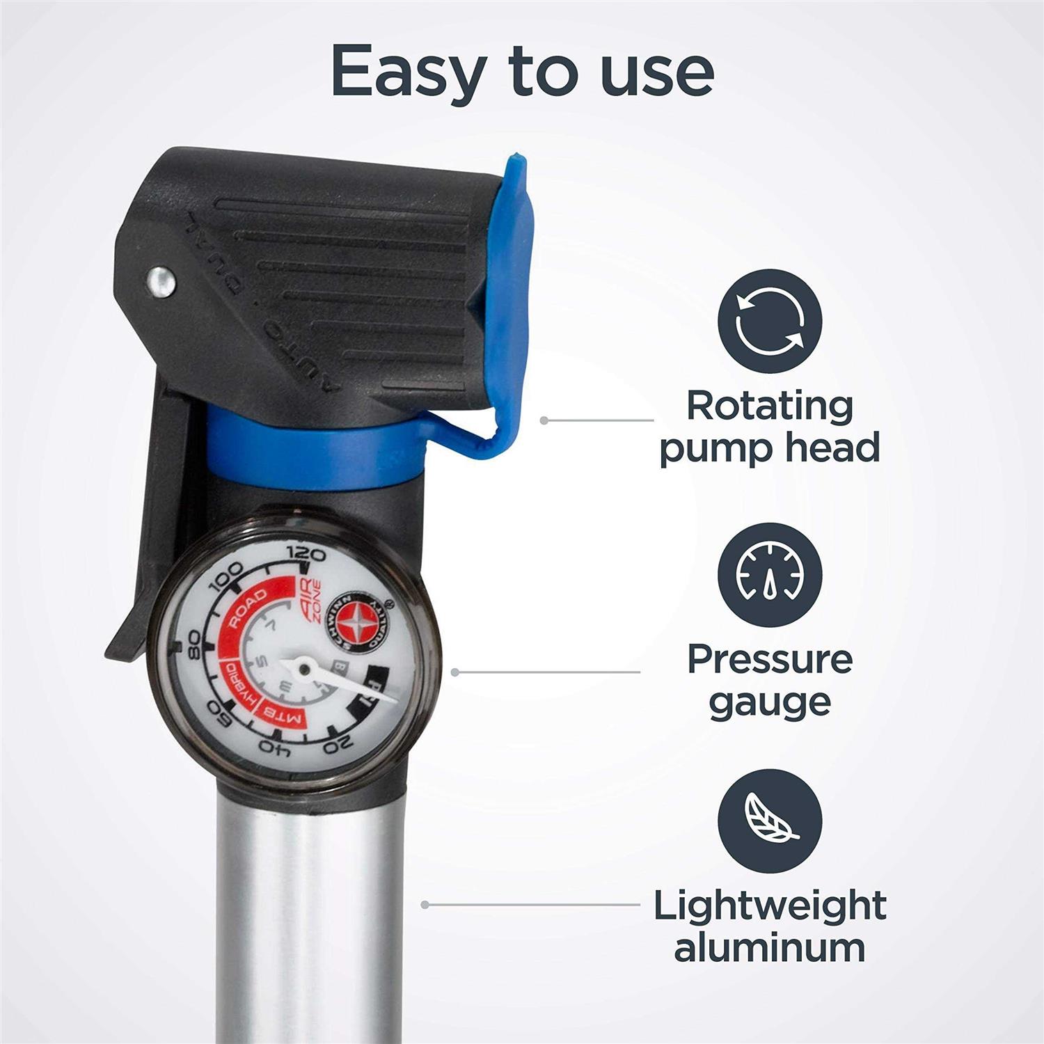 Schwinn Air Sport Plus Gauge Frame Pump - Image 4
