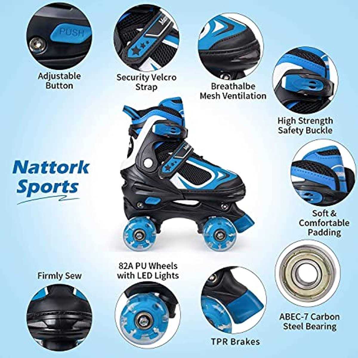 Nattork Kids Roller Skates for Boys - Image 3
