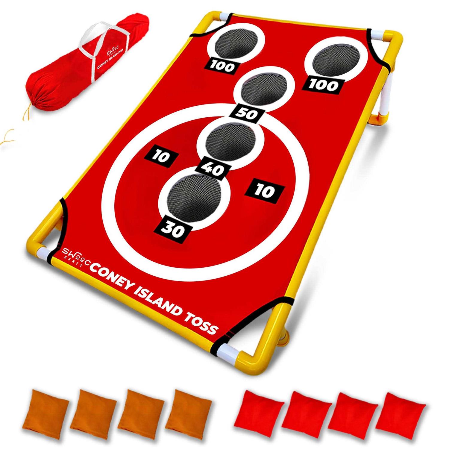 SWOOC Coney Island Toss Boardwalk Inspired Cornhole Bounce Game