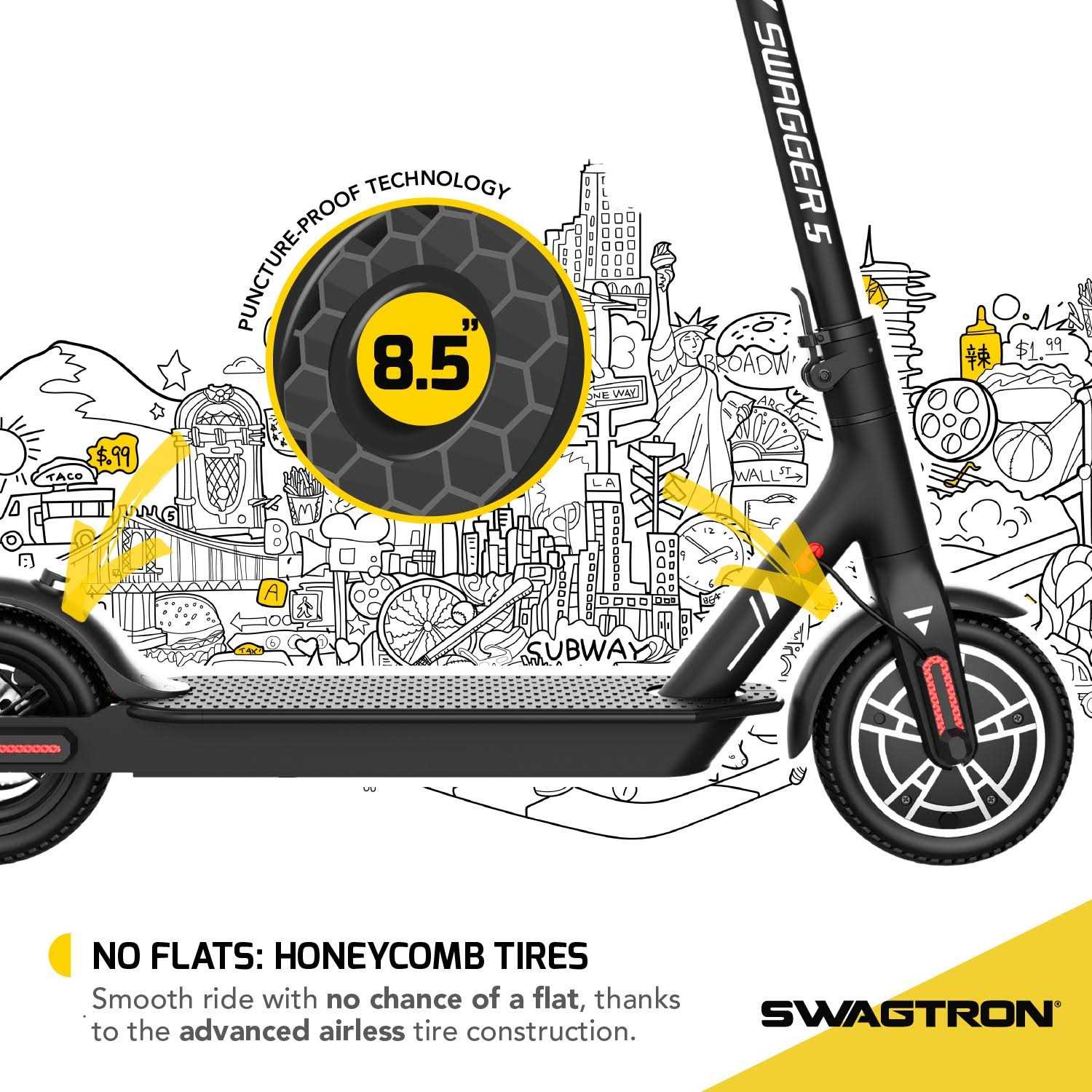 Swagtron Swagger 5 Electric Scooter - Image 2