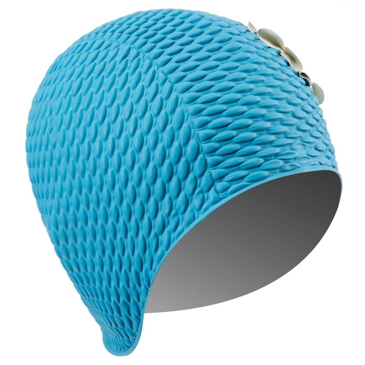 Sporti Floral Bubble Swim Cap - Image 2