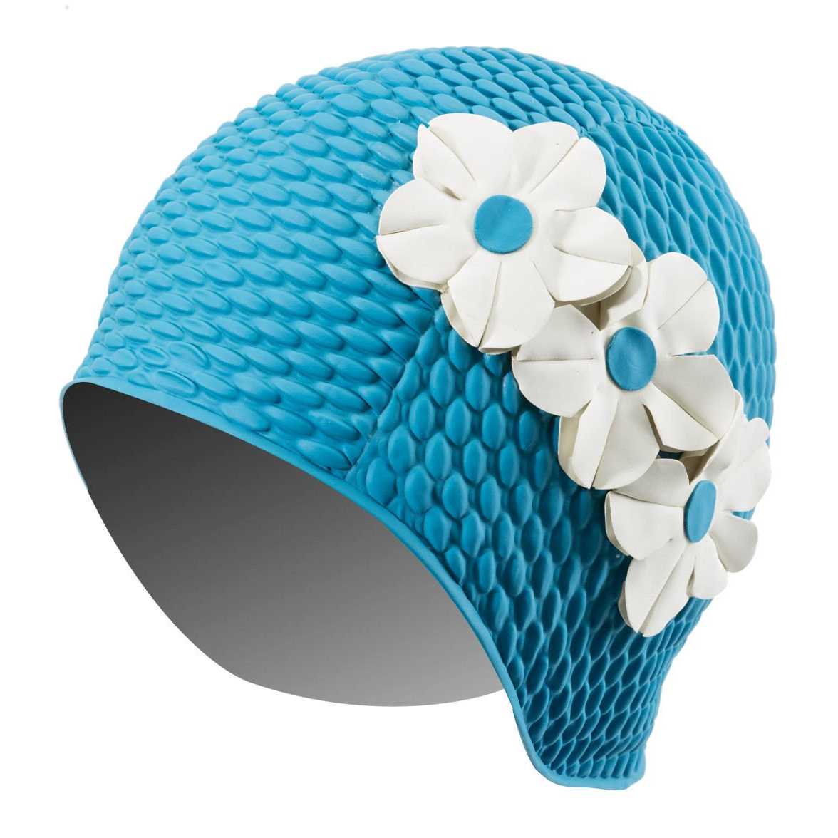 Sporti Floral Bubble Swim Cap - Image 2