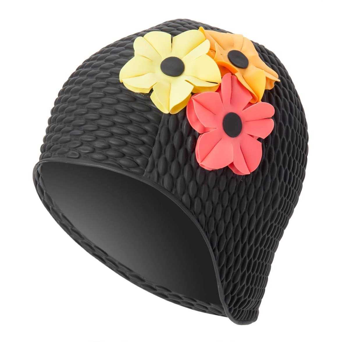 Sporti Floral Bubble Swim Cap - Image 4