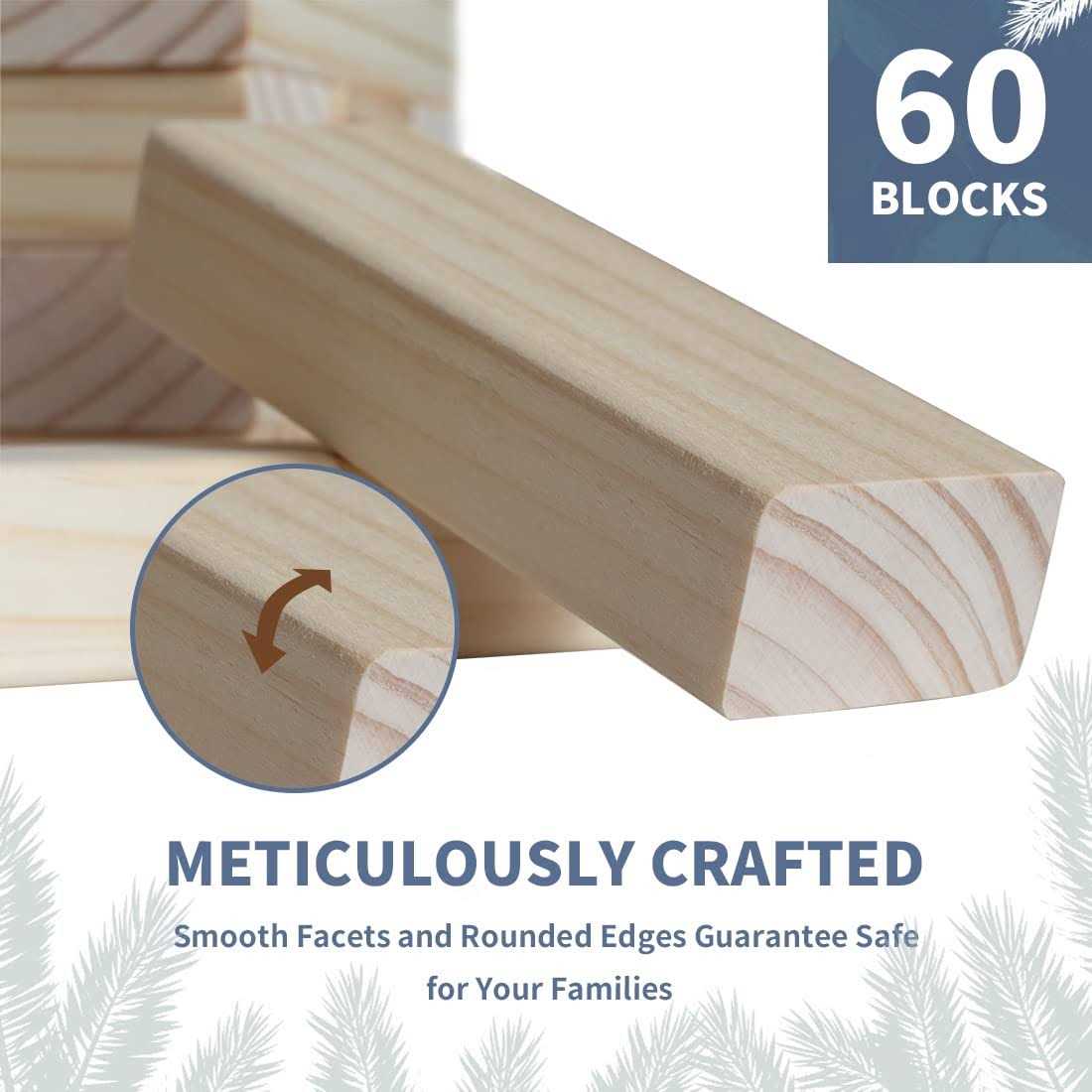 Megwoz Giant Tumble Tower Game Stacking Indoor/Outdoor - Image 5