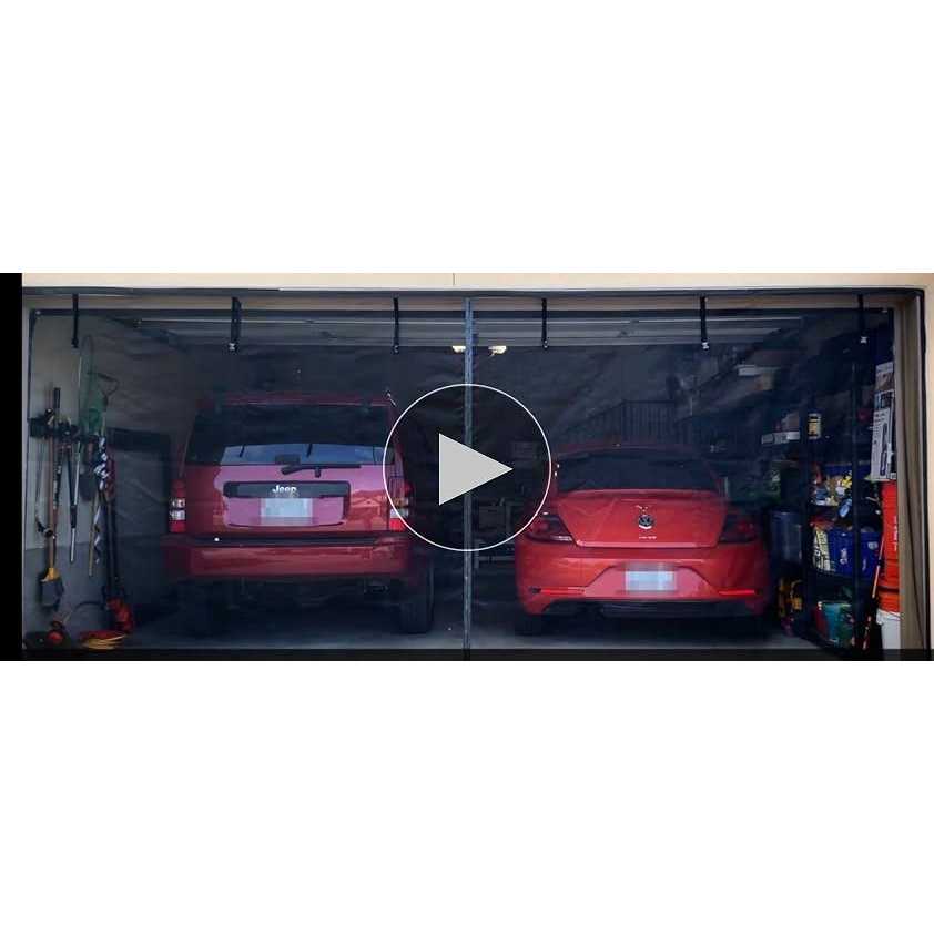 LIAMST Garage Door Screen Car Garage Doors Reinforced Fiberglass Door Screen,Stronger High Energy Magnets Hands Free Magnetic Screen - Image 3