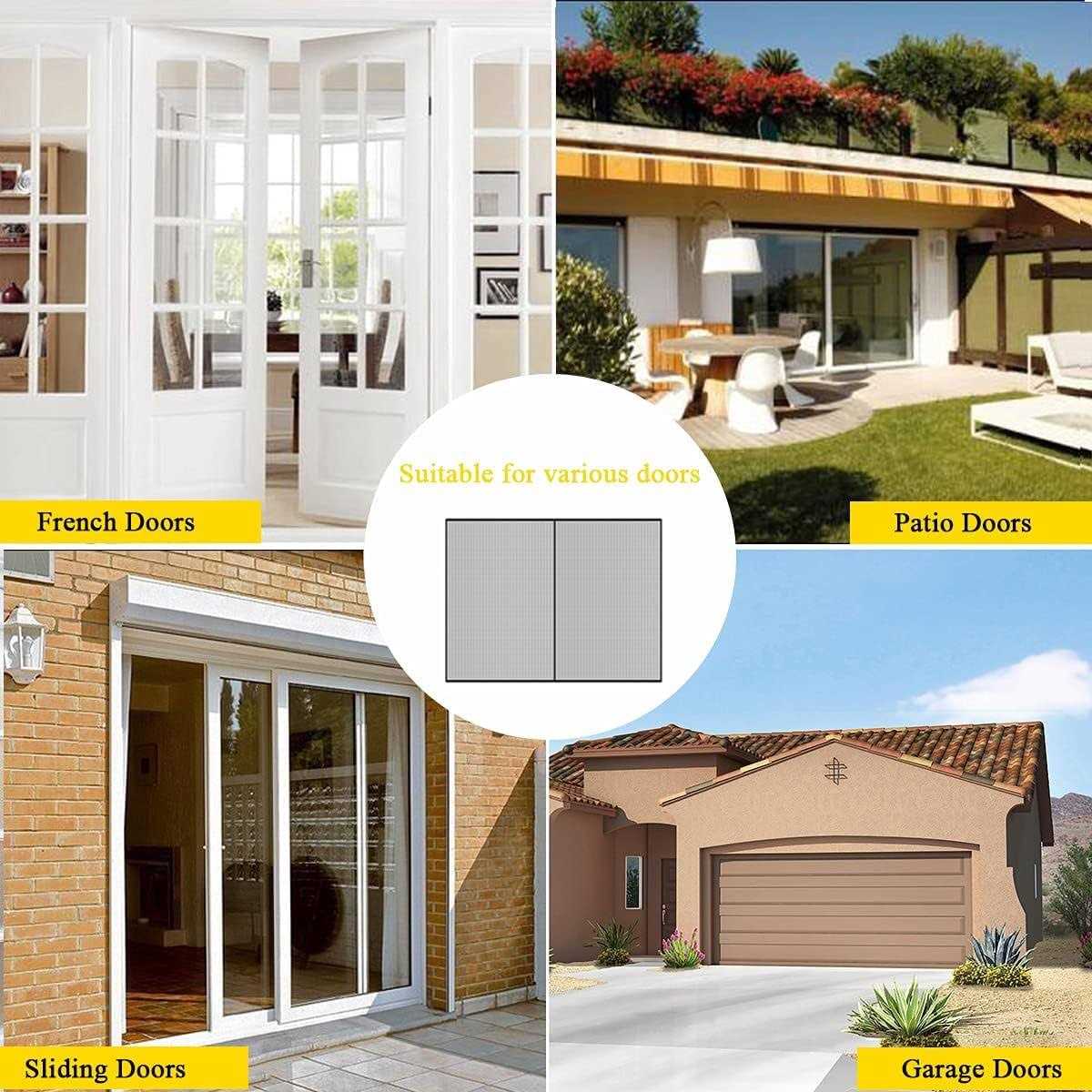 LIAMST Garage Door Screen Car Garage Doors Reinforced Fiberglass Door Screen,Stronger High Energy Magnets Hands Free Magnetic Screen - Image 5