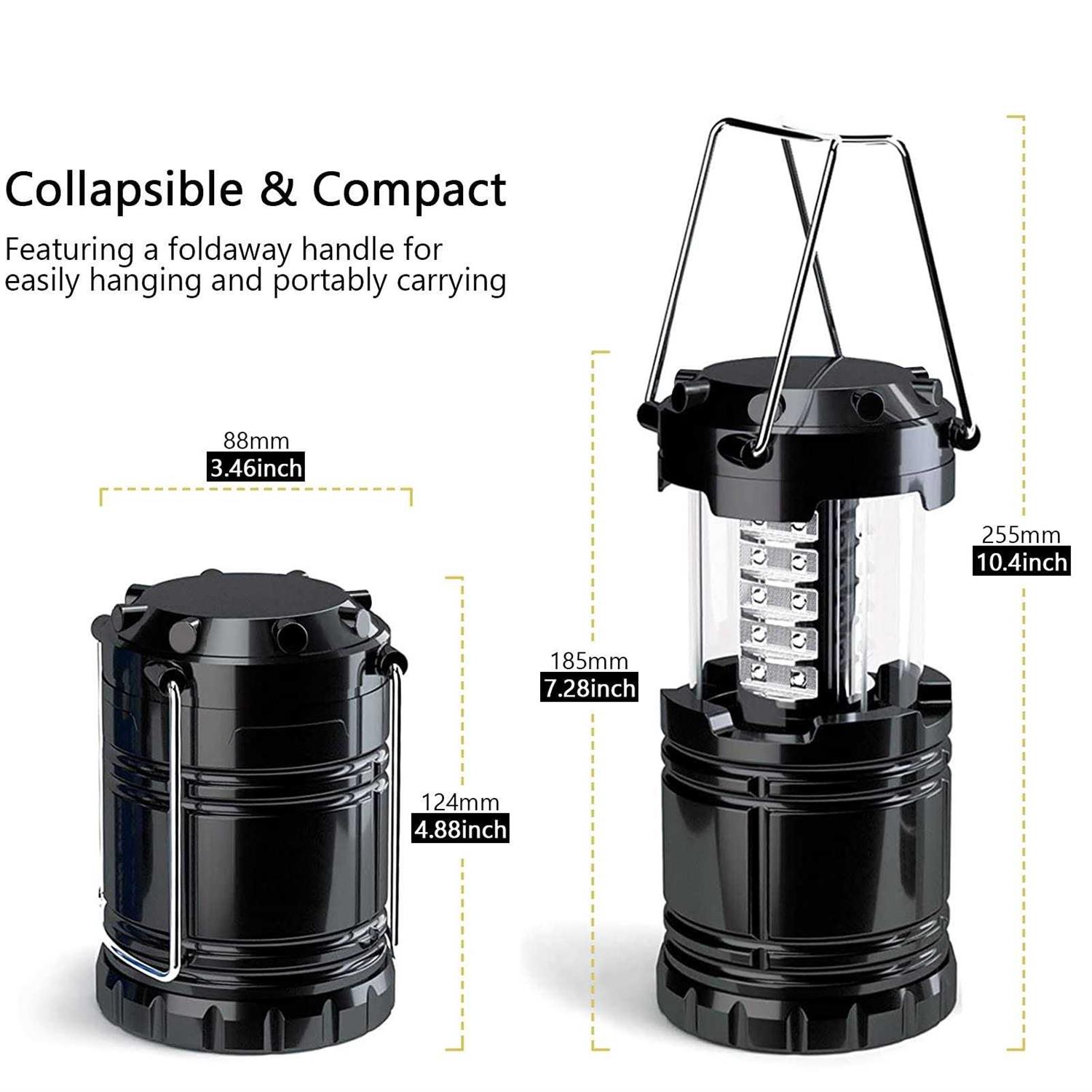 LULUDDM Camping Lantern 4 Pack Brightness Adjustable LED Camping Lights - Image 2