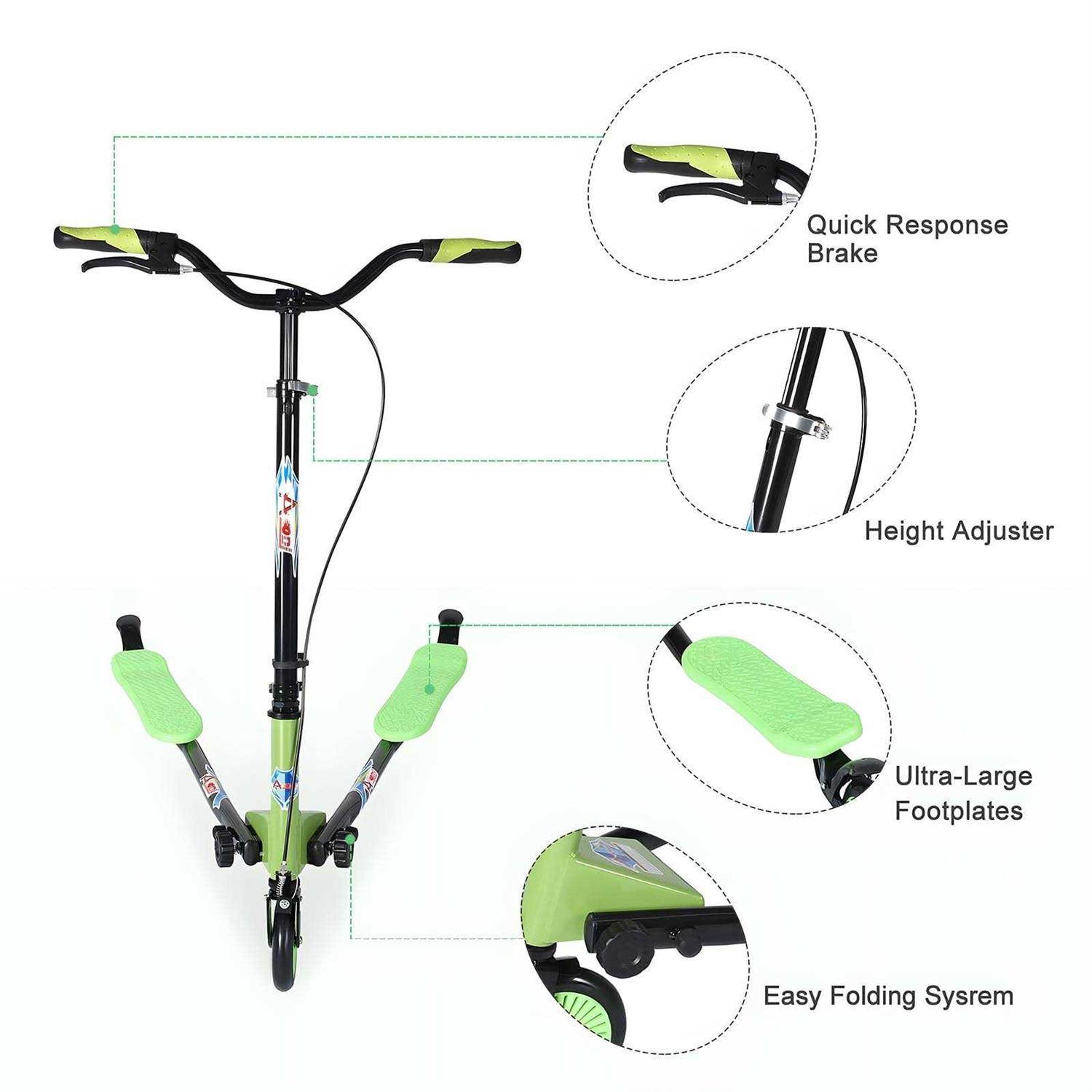 AODI Swing Scooter Adjustable 3 Wheels Wiggle Scooter Drifting for Kids Age Old - Image 4