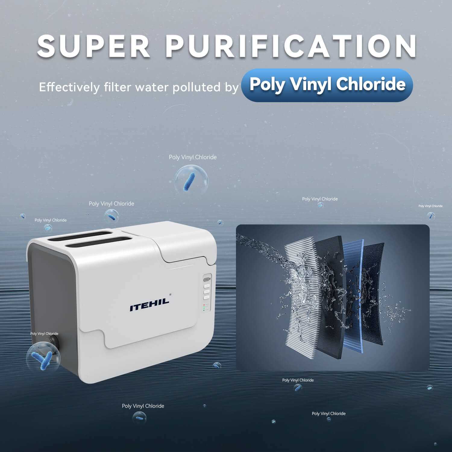 Alternative view of Camping Portable Water Purifier Pump for Hiking Survival by ITEHIL