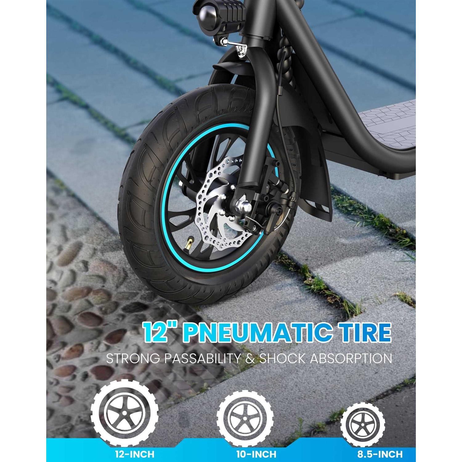 Gyroor electric scooter with detachable basket,550w with 12inch tires - Image 3