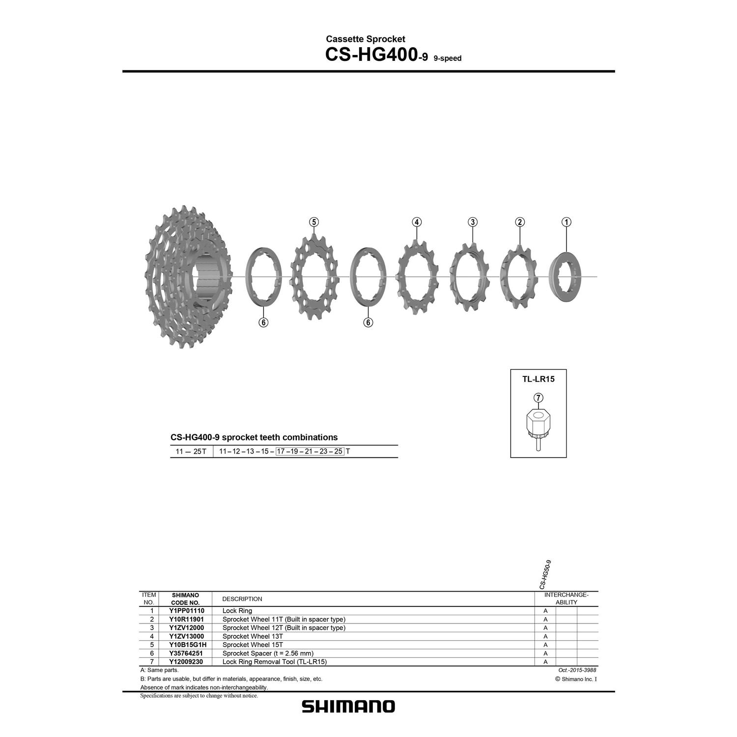 Shimano CS-HG400 9 Speed Cassette - Image 5