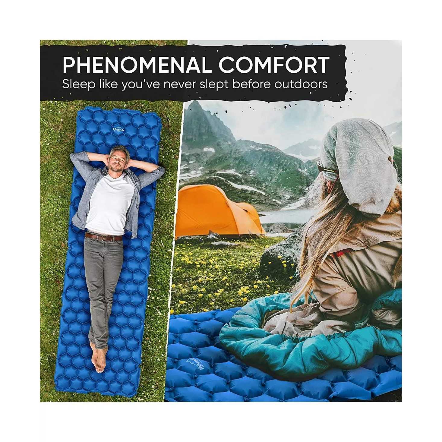 POWERLIX Sleeping Pad Ultralight Inflatable Sleeping Mat - Image 2