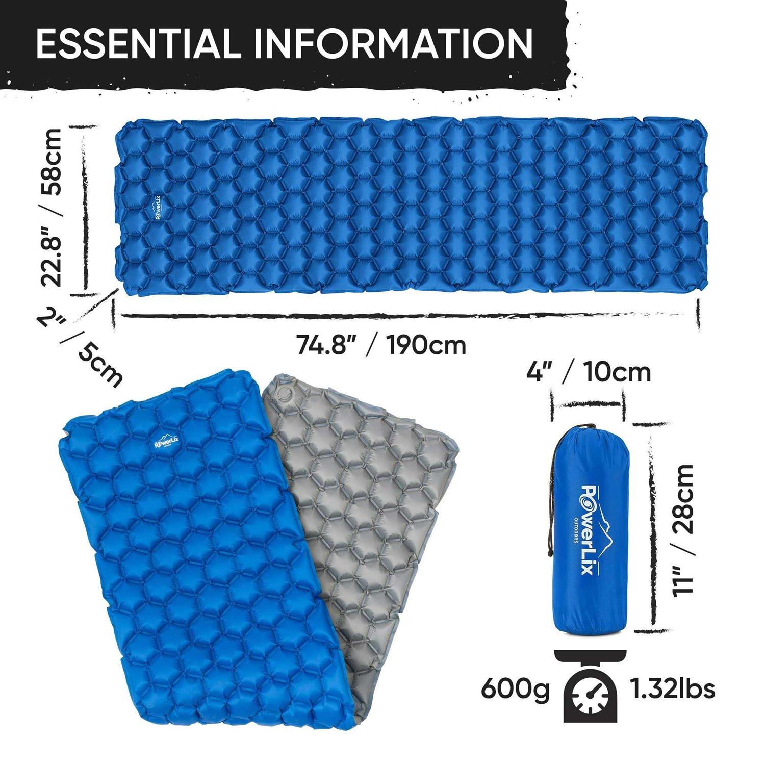 POWERLIX Sleeping Pad Ultralight Inflatable Sleeping Mat - Image 5