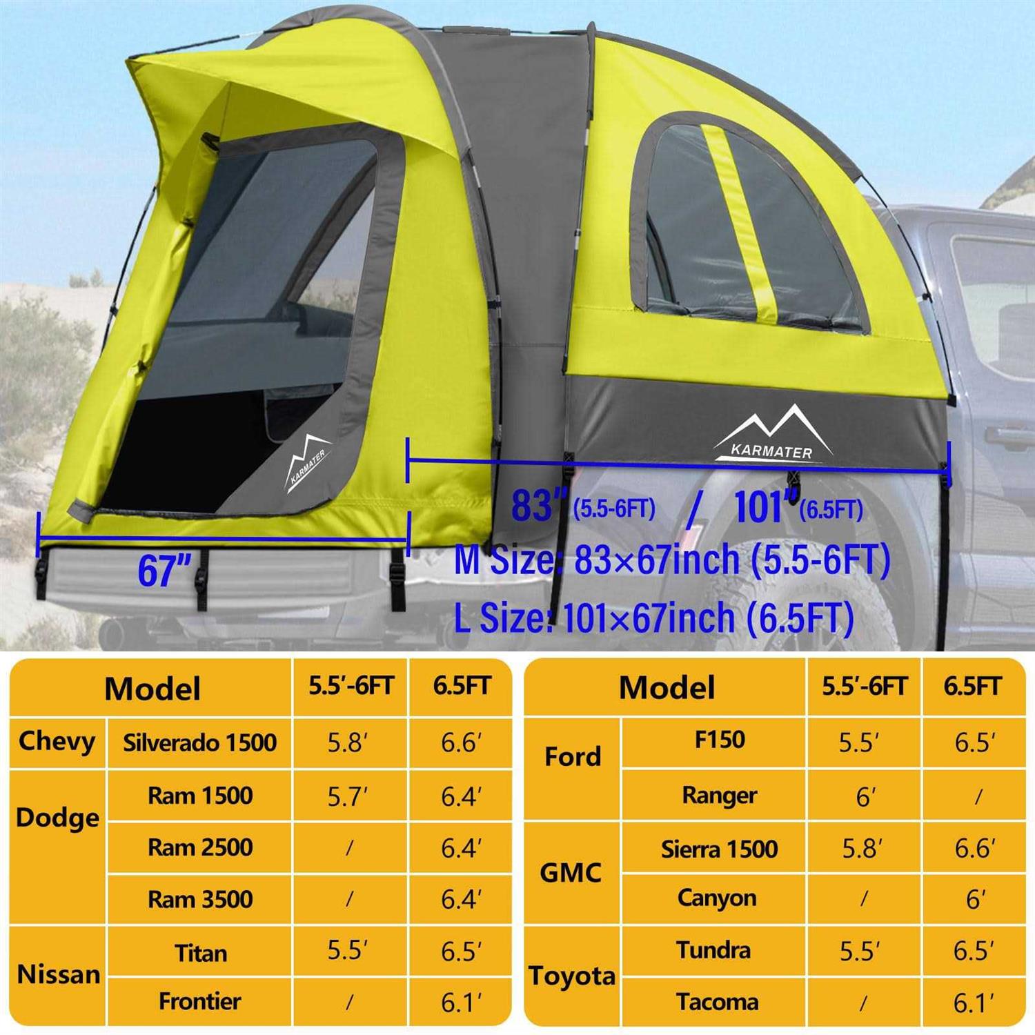 M KARMATER Pickup Truck Tent - Image 5