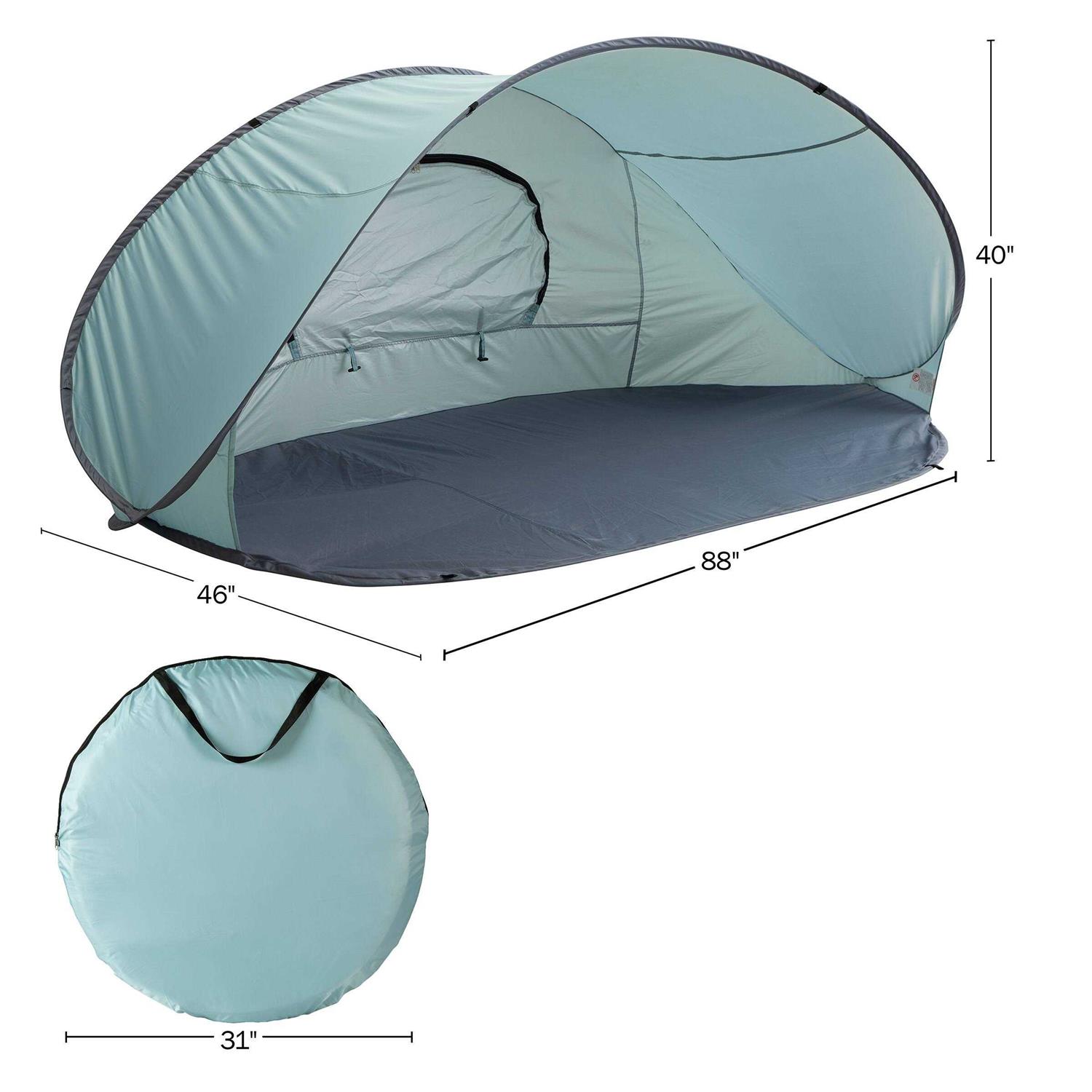 Wakeman Pop Up Beach Tent with UV Protection and Ventilation Window - Image 4
