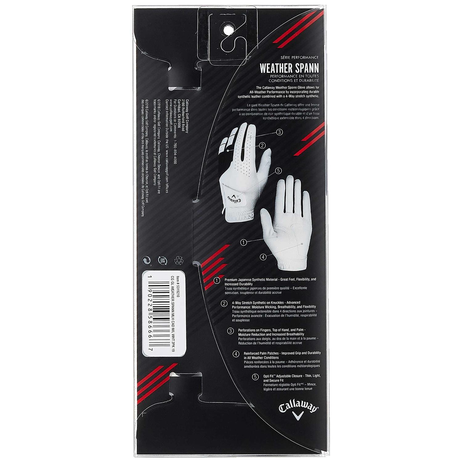Callaway Golf Weather Spann Glove - Image 2