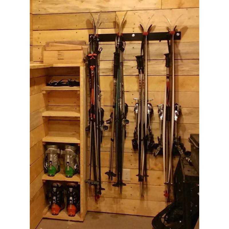 Alternative view of StoreYourBoard Ski Wall Storage Rack Holds 8 Pairs Steel Home and Garage Skis Mount