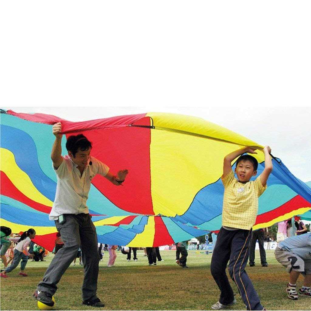 Gsi Kids Play Parachute Rainbow Parachute Toy Tent Game for Children Cooperative Play and Outdoor Playground - Image 2