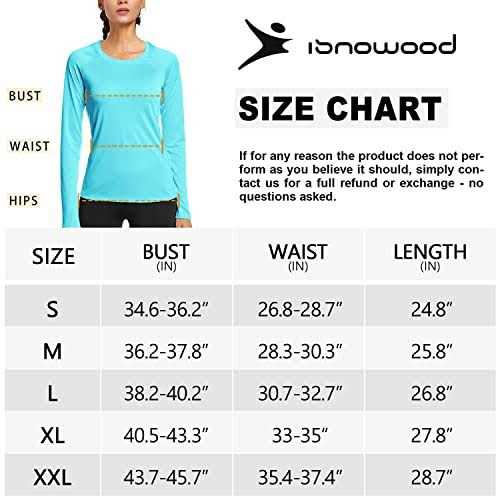 Women's Isnowood UPF 50+ Long Sleeve Workout Running Shirts Quick Dry Outdoor UV Sun Protection T-Shirt Rash Guard Swimming Fishing - Image 3