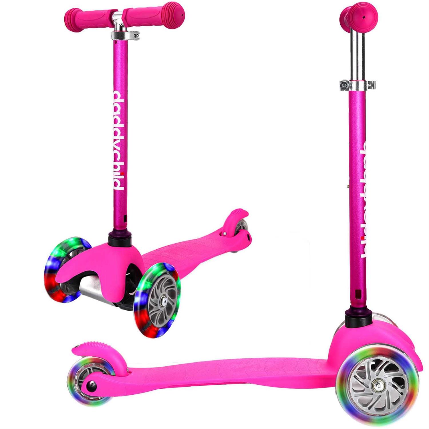 DADDYCHILD 3 Wheel Scooters for Kids, Kick Scooter for Toddlers 3-6 Years Old, Boys and Girls Scooter with Light Up Wheels - Image 2