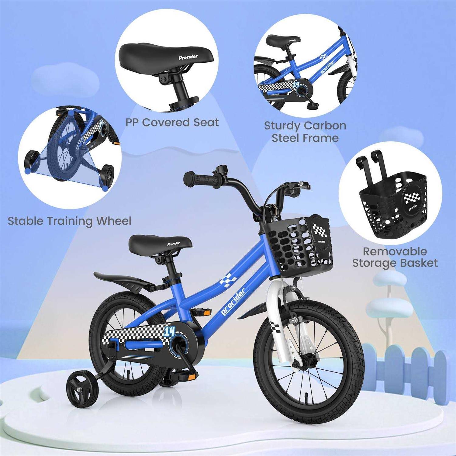 Costway Kids Bike with Removable Training Wheels - Image 2