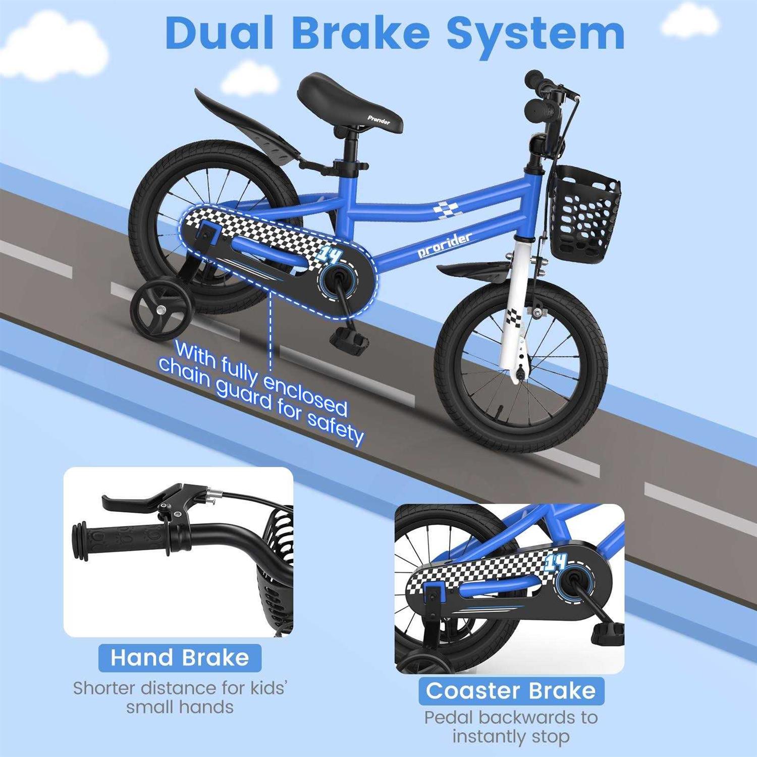 Costway Kids Bike with Removable Training Wheels - Image 5