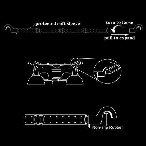 Littlemole Car Fishing 4 Rod Holder Adjustable 35 to 57 Inch - Image 3