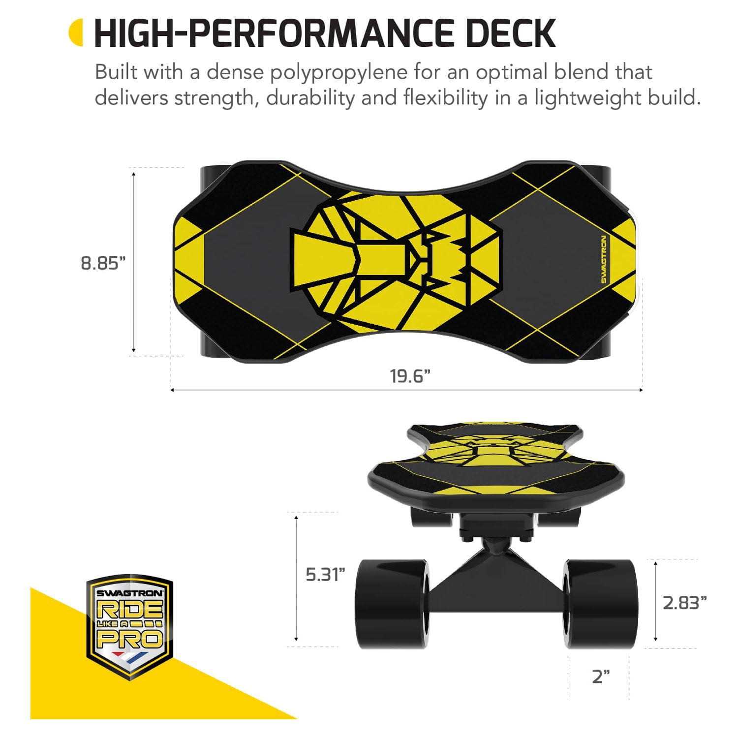 Alternative view of Swagtron Swagskate NG3 Electric Kids Skateboard with Kick-Assist & Smart Sensors