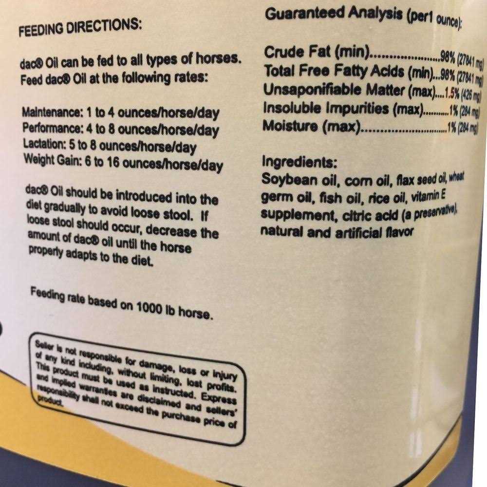DAC Oil Horse Supplement - Image 3