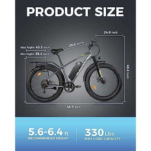 Mukkpet Suburban 750W Electric Bike for Adults 26' 4.0 Tire Mountain Bikes 48V 15AH BMS Battery Electric - Image 4