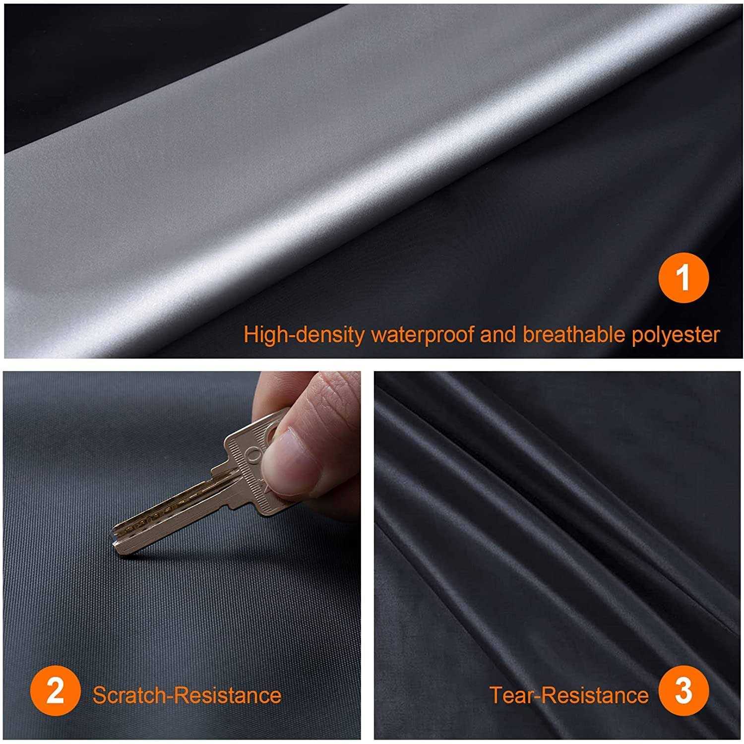 YOTOM Bike Covers for 2 or 3 Bikes 2XL Size Outdoor Waterproof & Anti-UV Bicycle Covers with Lock Hole for Mountain Road Electric Bikes - Image 5