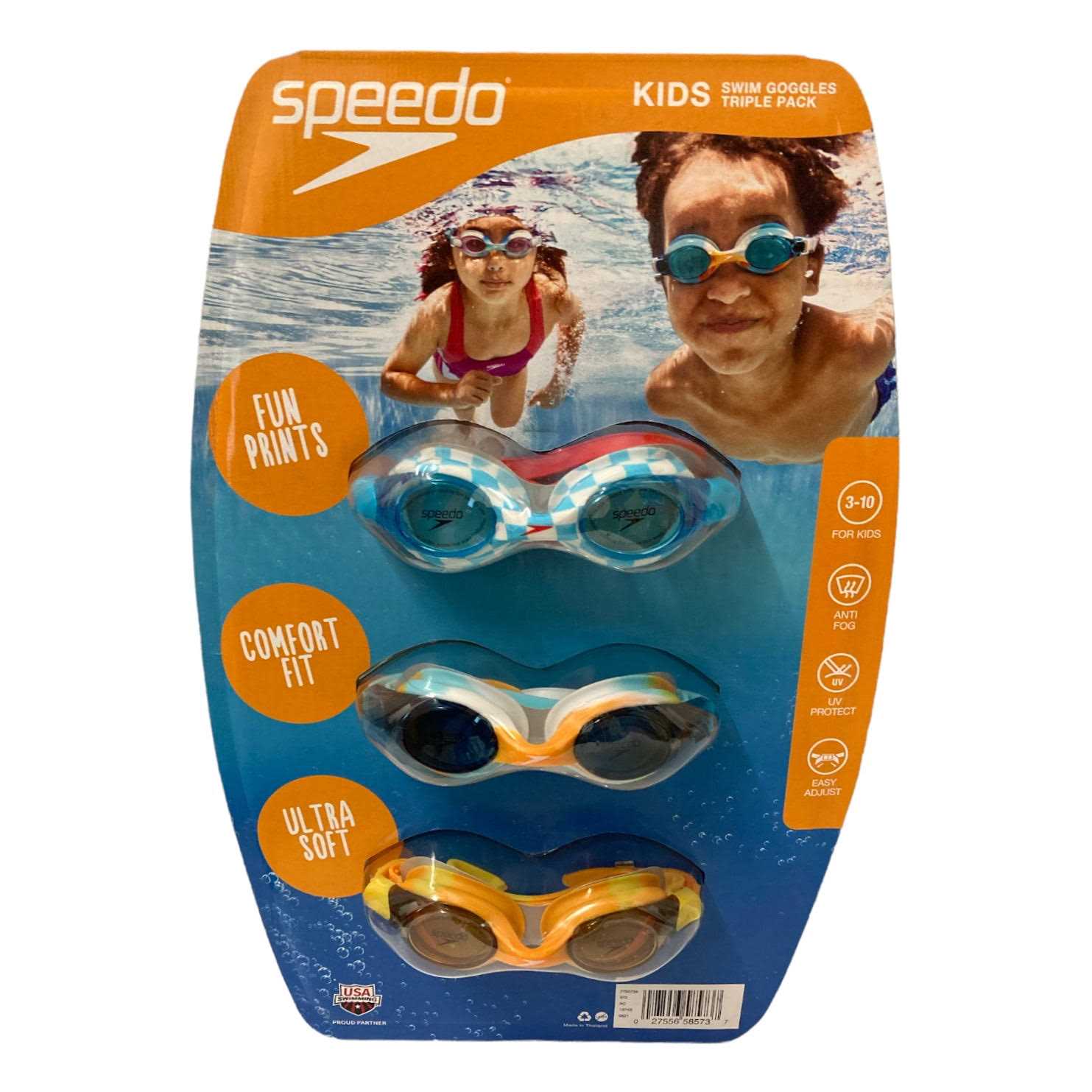 Alternative view of Speedo Youth Ultra Soft Comfort Fit Swim Goggles Triple Pack