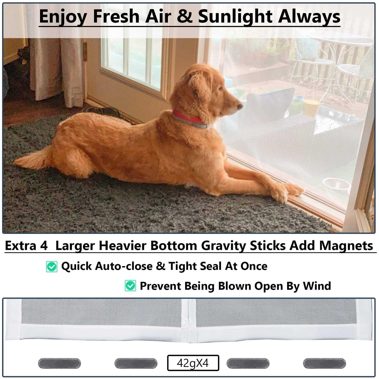 Odocovo Upgraded Magnetic Screen Door for Single Door,36 Longer Magnets Fiberglass - Image 5