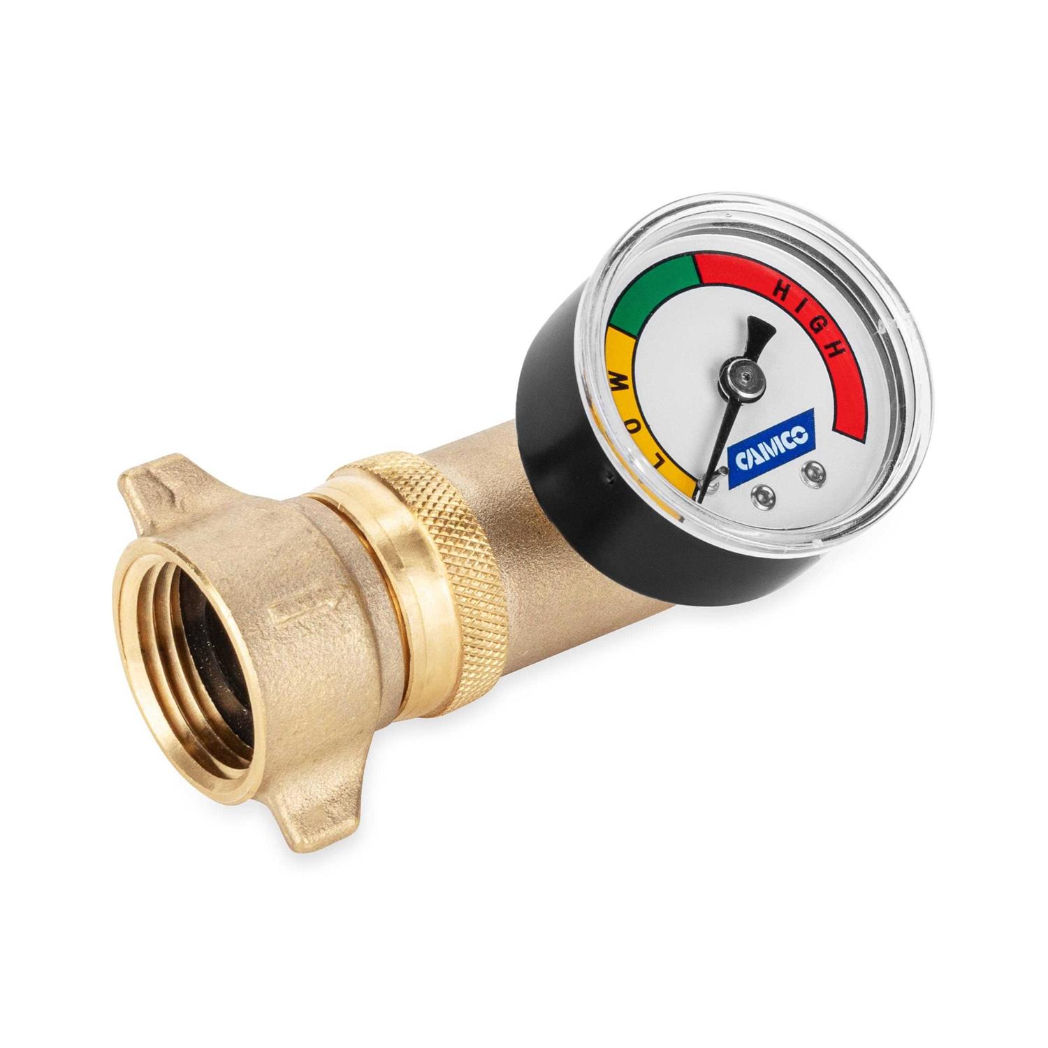 Camco Brass Water Pressure Regulator with Gauge 40063