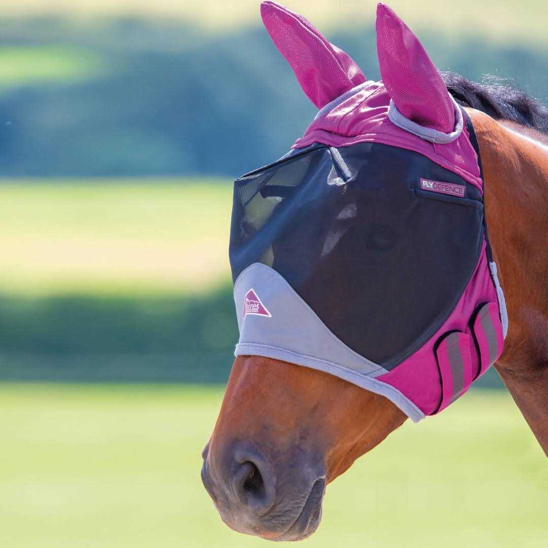 Shires Deluxe with Ears Nose Fly Mask - Image 3