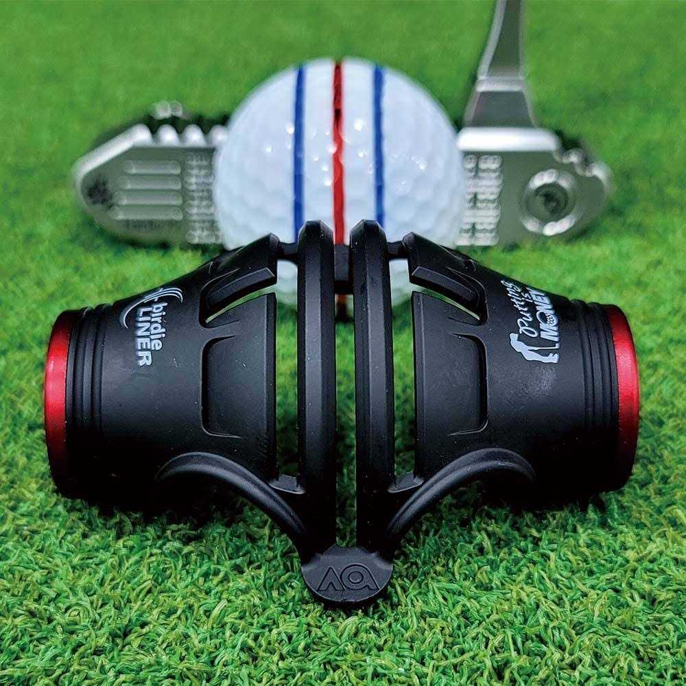 BIRDIE79 Premium Quality360-Degree Birdie Liner Drawing Alignment Tool Kit 360-Degree Triple 3-Line Golf Ball Marker Stencil with Gift Box
