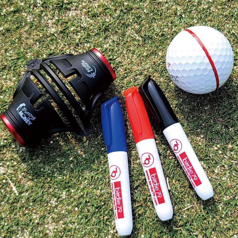 BIRDIE79 Premium Quality360-Degree Birdie Liner Drawing Alignment Tool Kit 360-Degree Triple 3-Line Golf Ball Marker Stencil with Gift Box - Image 4