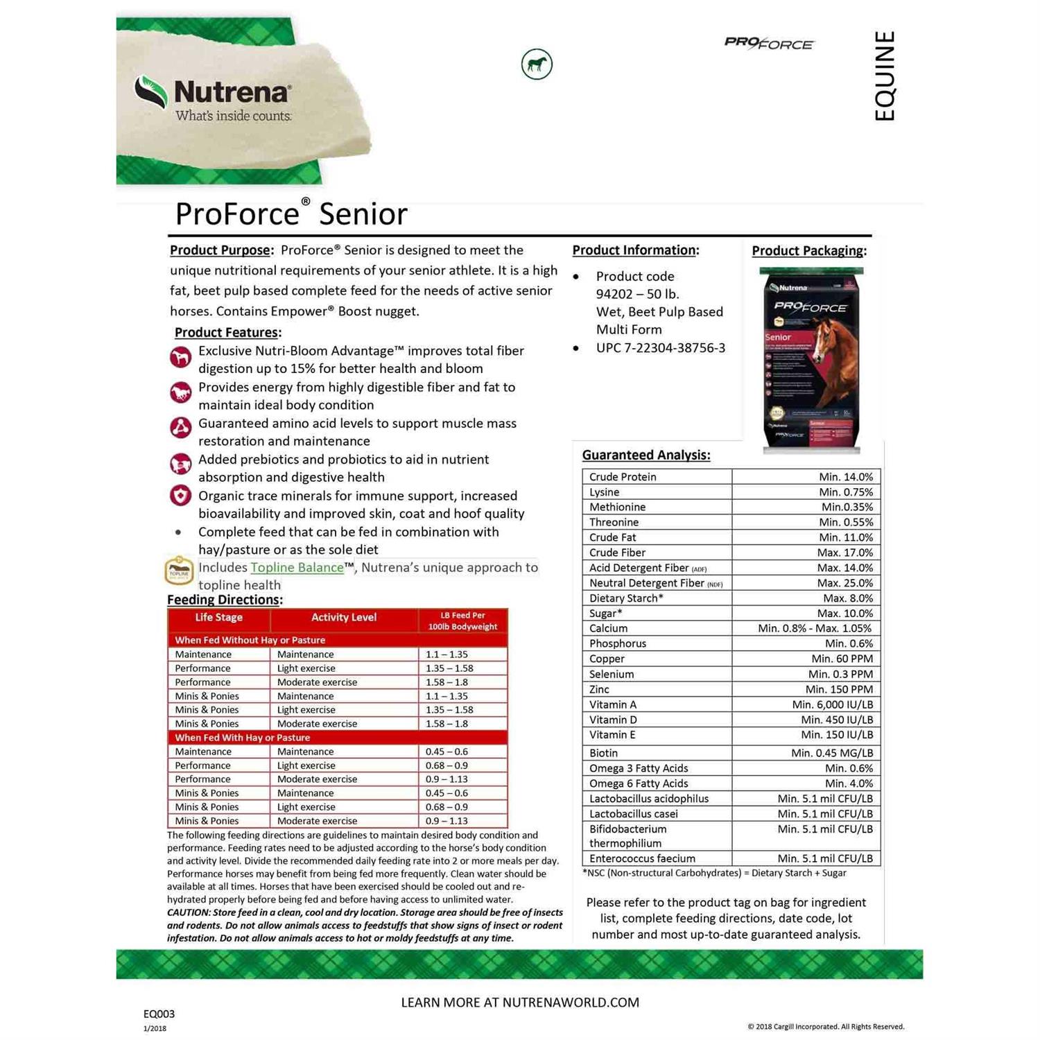 Nutrena ProForce Senior Horse Feed - Image 3