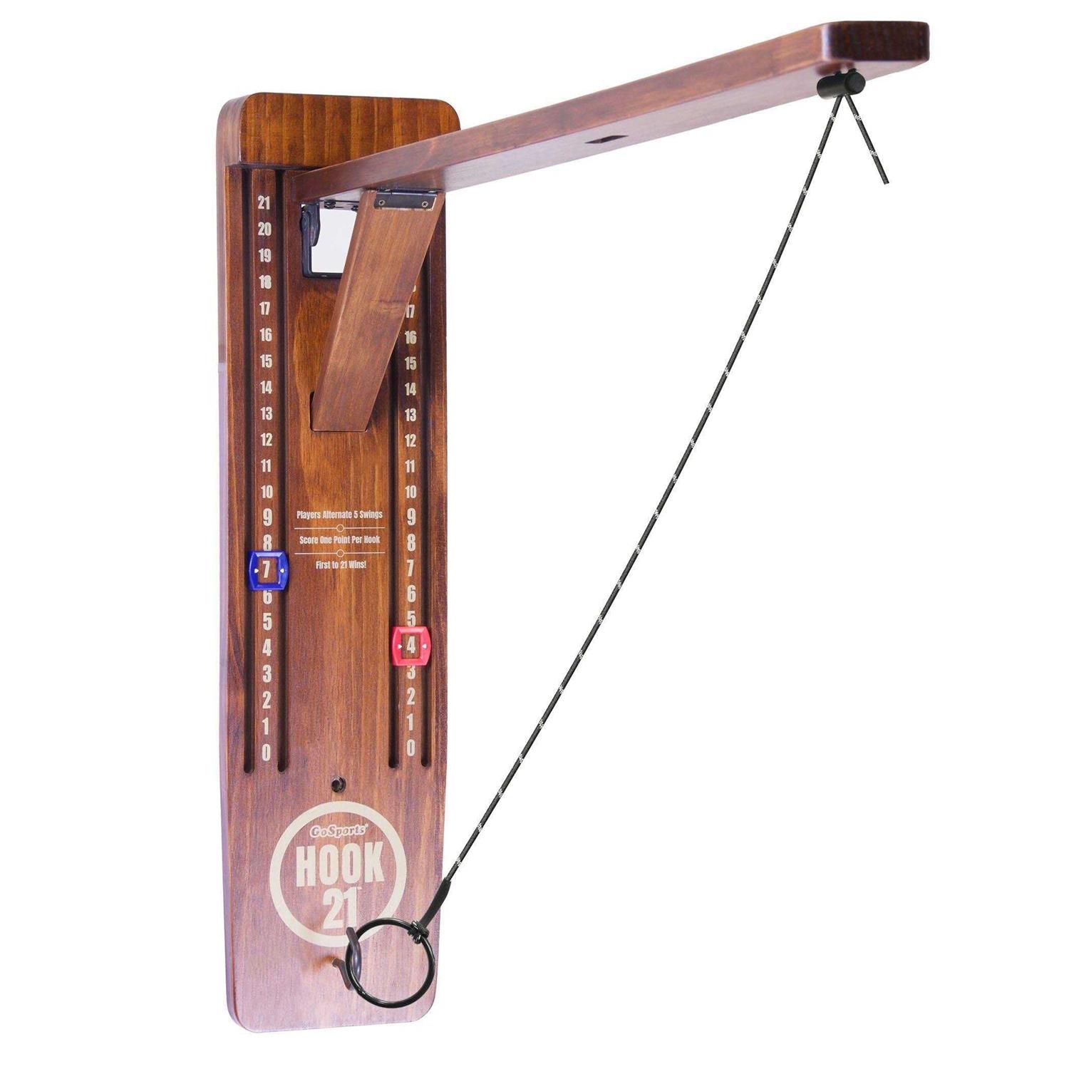 GoSports Hook 21 Wall Mount Ring Swing Game