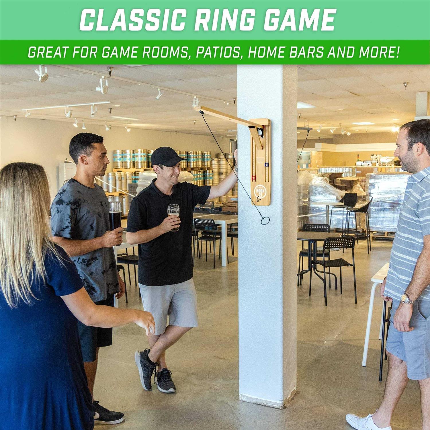 GoSports Hook 21 Wall Mount Ring Swing Game - Image 4