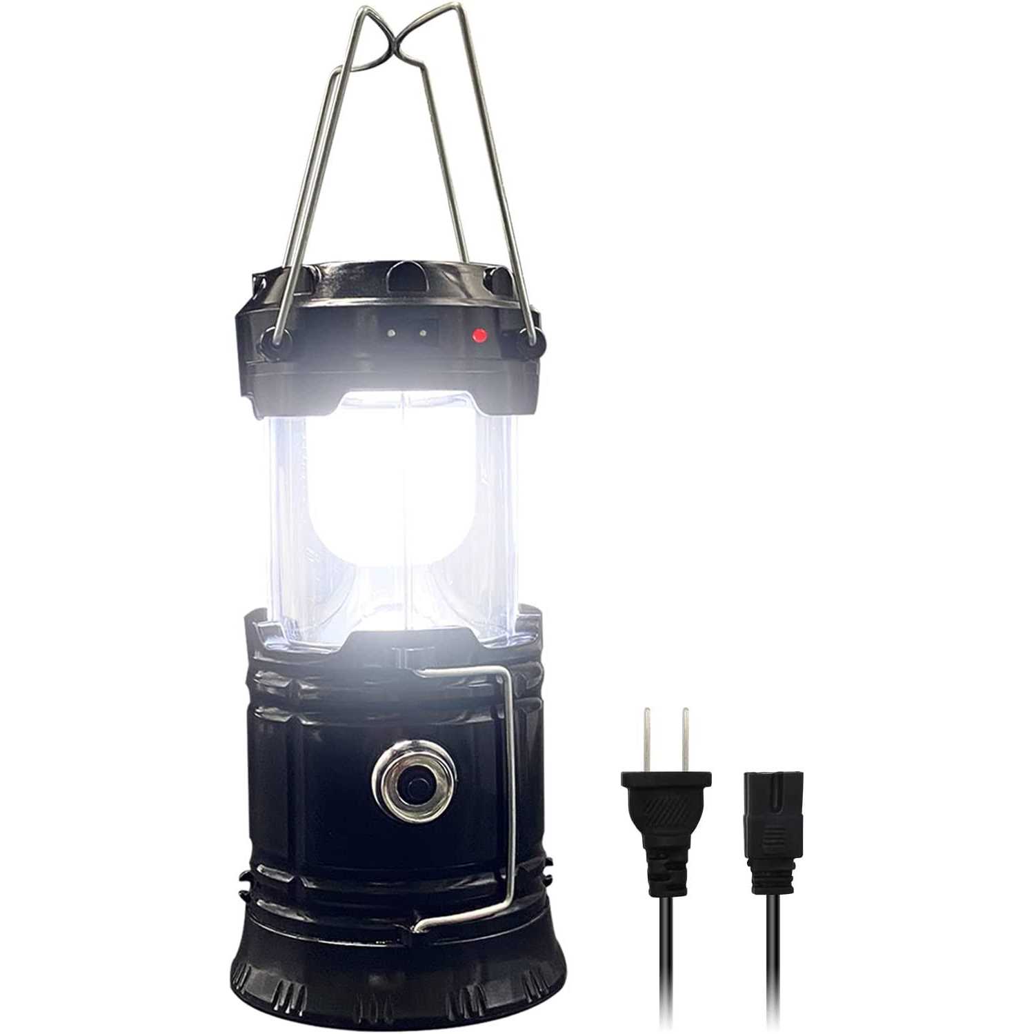 Collapsible Portable LED Camping Lantern XTAUTO Lightweight Waterproof Solar USB Rechargeable LED Flashlight Survival Kits for Indoor Outdoor Home - Image 3