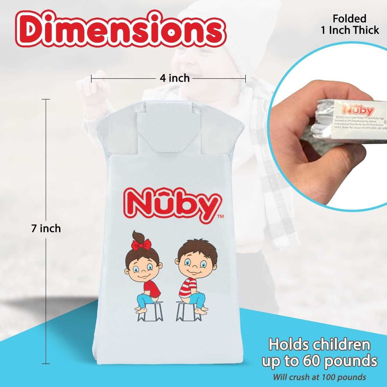 Nuby Disposable Travel Potty with Liner Foldable and Portable Potty Toddler Potty Essential for Camp - Image 3