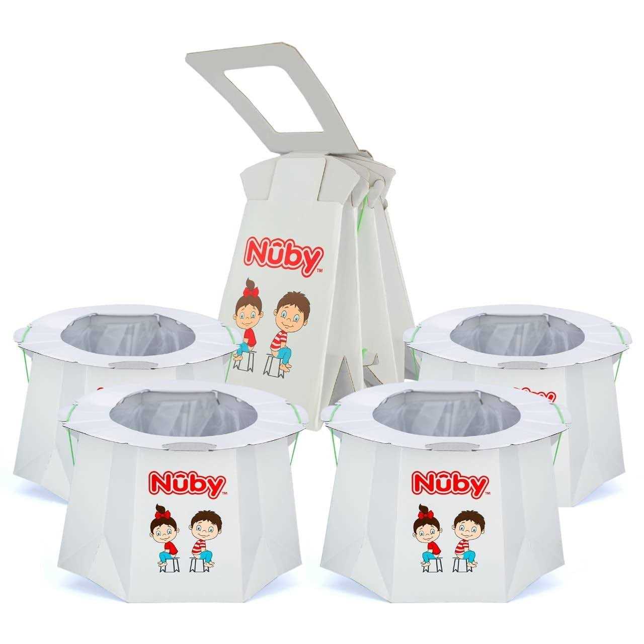 Nuby Disposable Travel Potty with Liner Foldable and Portable Potty Toddler Potty Essential for Camp - Image 4