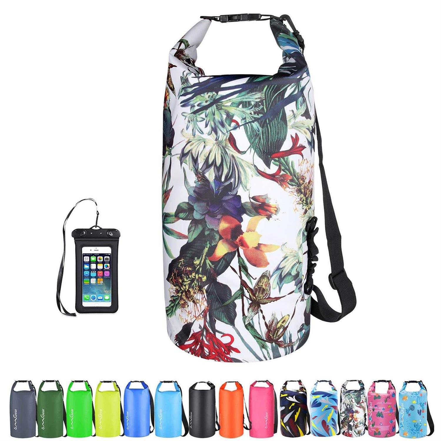 OMGear Waterproof Dry Bag Backpack Waterproof Phone Pouch 40L/30L/20L/10L/5L Floating Dry Sack For Kayaking Boating Sailing Canoeing Rafting Hiking