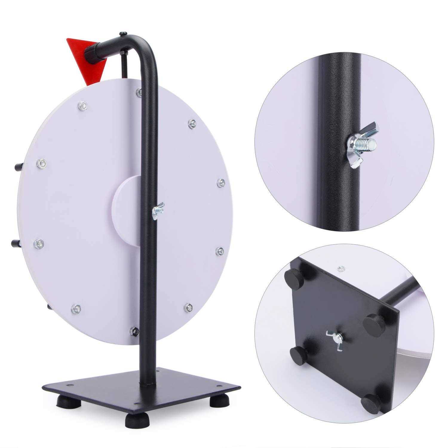 Alternative view of T-SIGN 12 Inch Heavy Duty Spinning Prize Wheel 10 Slots Color Tabletop Roulette Spinner of Fortune Spin The with Dry Erase Marker and Eraser Win Game