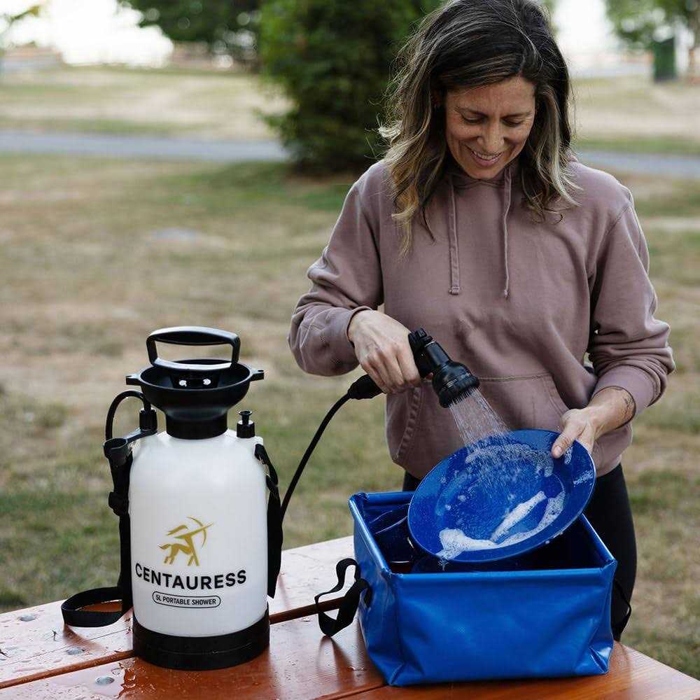 Alternative view of Centauress Portable Camping Shower Pump w/Safety Valve Portable Shower for Camping