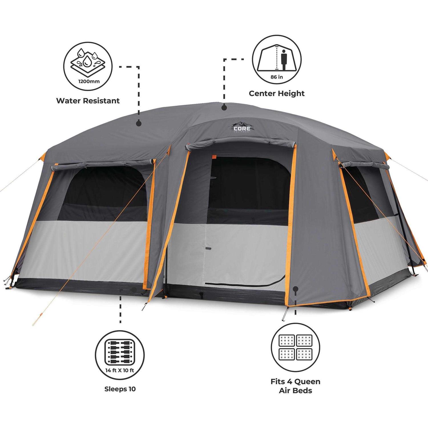 Core Equipment Cabin Tent with Full Rainfly - Image 4